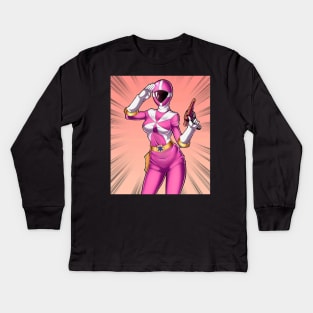 pink ranger Kids Long Sleeve T-Shirt